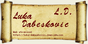 Luka Dabesković vizit kartica